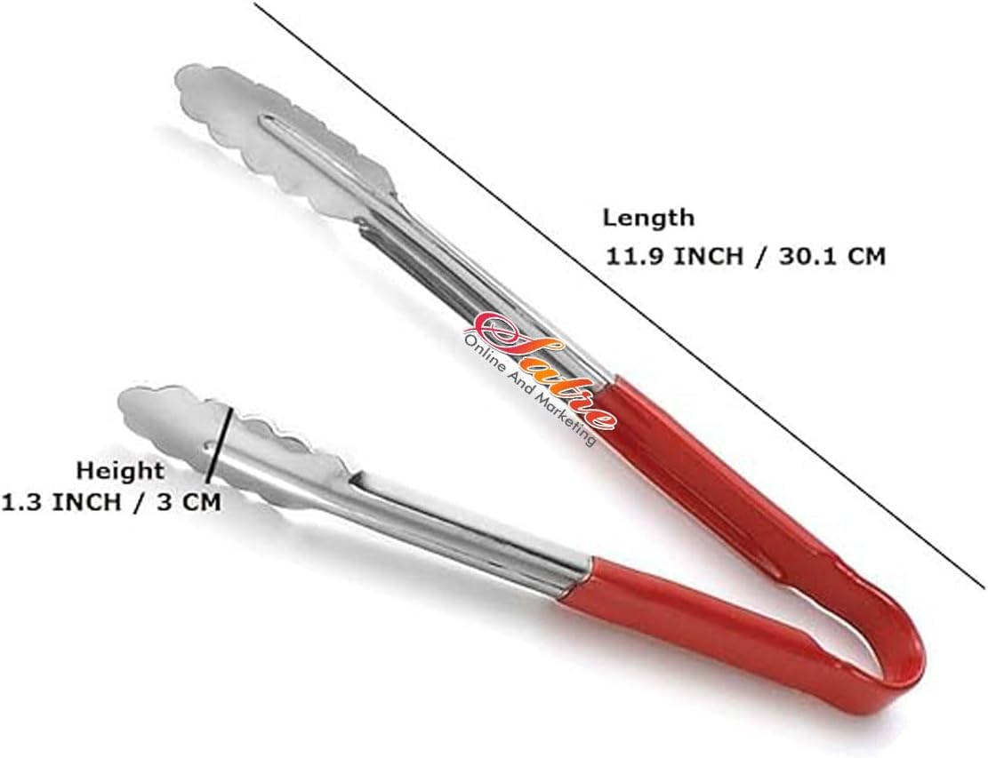 Kitchen Tongs Set of 2 Stainless Steel, Big Pakkad and Chimta Tong Set of 2 (2 Pcs)