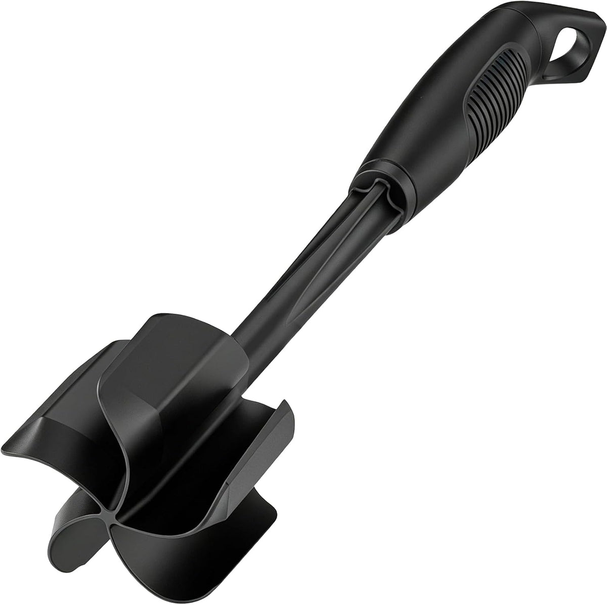 Ourokhome Meat Chopper and Potato Masher, Heat Resistant Nylon Ground Beef Smasher for Hamburger, 5 Curved Blades Nonstick Safe Mixer & Stirrer, Practical Kitchen Gadgets, Mint
