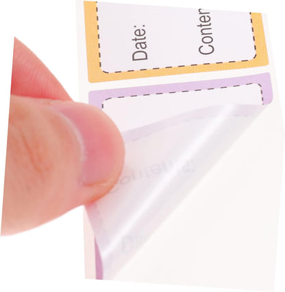 jojofuny 5 Rolls of Multi-Function Food Safety Date Labels Blank Writing Stickers for Refrigerated Items Decorative Bottle Stickers for Kitchen and Office