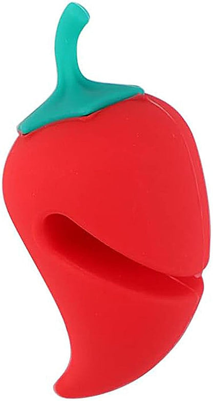 Pot Lid Lifter Silicone Chili Pepper - Spill Proof Device | 3 Pack