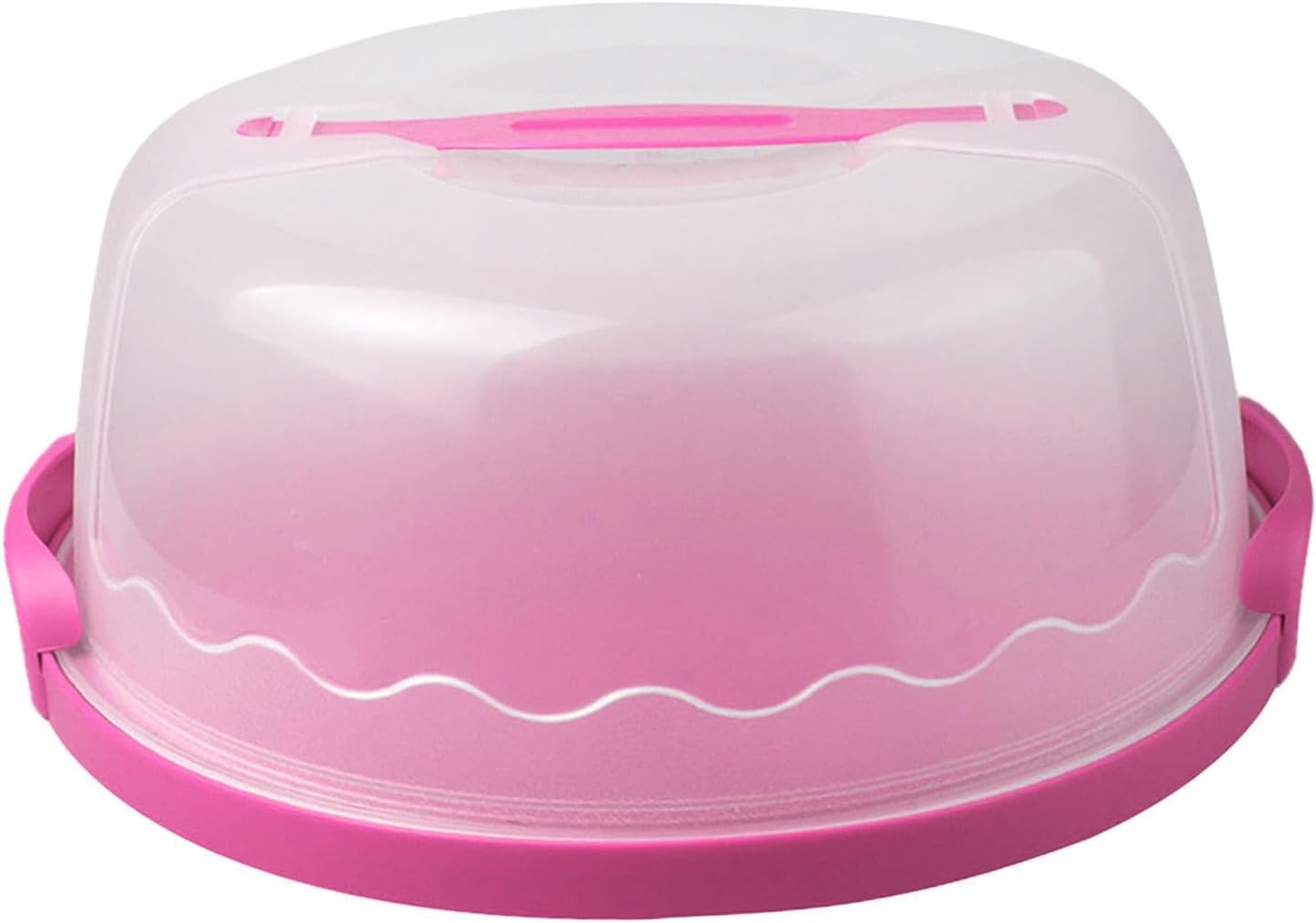MagiDeal Cake Carrier,Cake Keeper Stand,Fits 10 inch Cake,Holds Pies,Round Cupcake Storage,with Lid and Handle,Cake Storage Container, green, 28.7cmx13cm