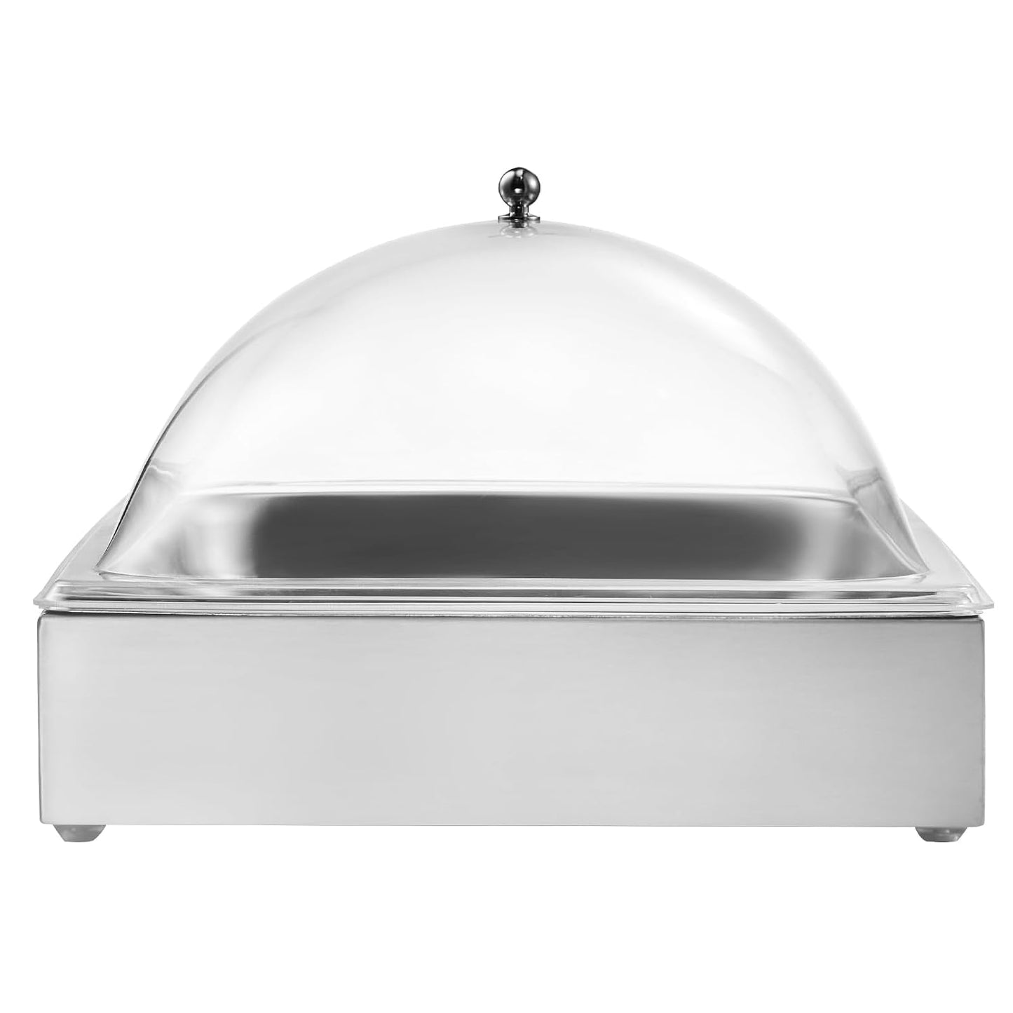 VEVOR Chilled Condiment Server, 4 Compartment Ice Cooled Condiment Serving Container, Chilled Garnish Tray Bar Caddy with Lid, for Bartending & Serving Taco, Salad, Fruit, Home & Restaurant Supplies