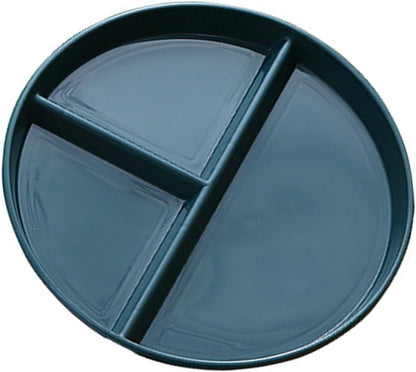 KALLORY Divided Three-compartment Dinner Plate Pp Portion Control Food Tray Emerald Flat Plate Suitable for Healthy Meal Prep and Portion Management