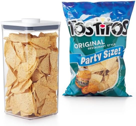 OXO Good Grips POP Container - Airtight Food Storage - Big Square Short 2.8 Qt Ideal for 5 lbs of sugar, cookies or crackers