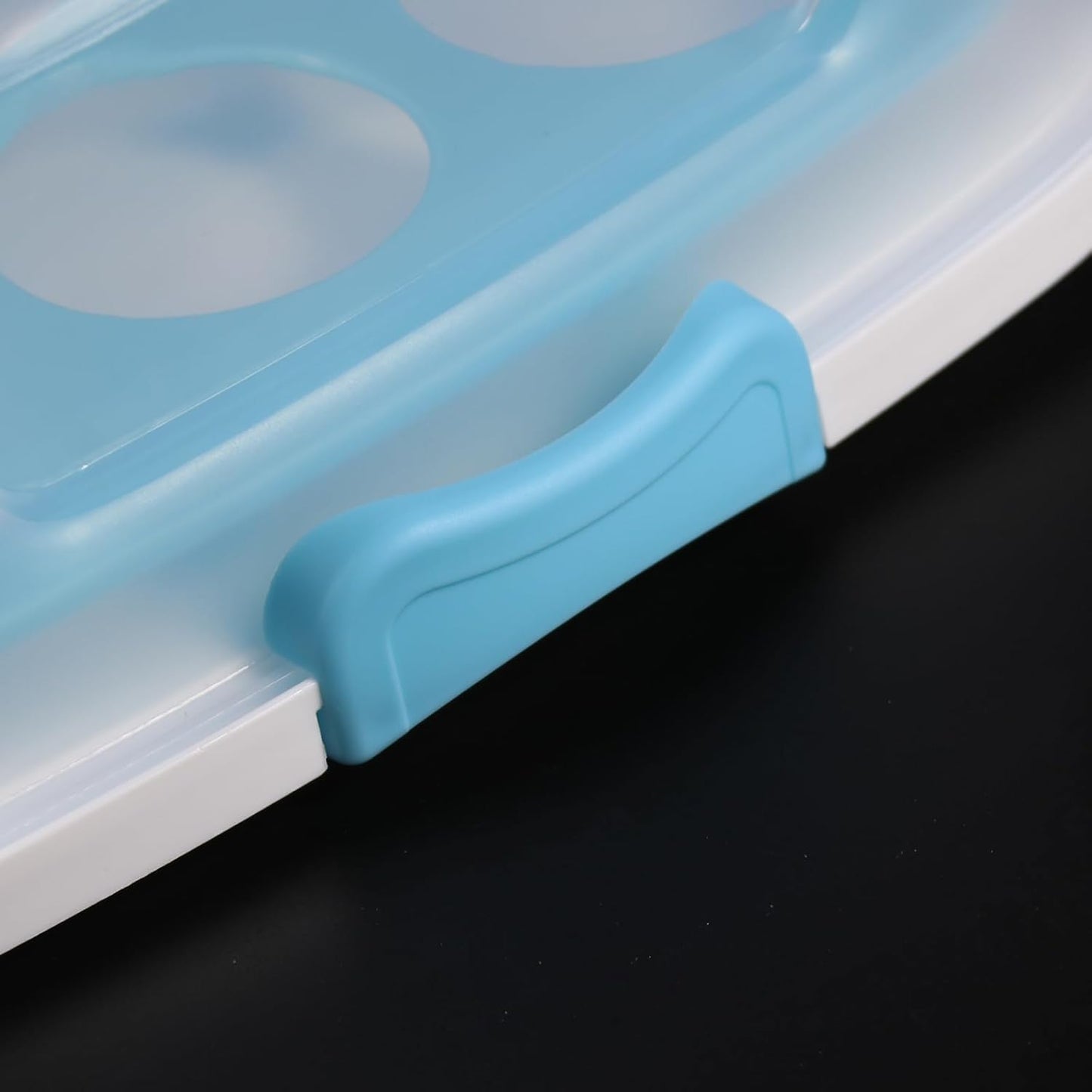 2in1 Cupcake Carrier and Cake Keeper with Lid, Rectangle Pie Carrier,Large Portable Storage Container for Storing 12 Cupcakes or 1 Large Cake (Blue)
