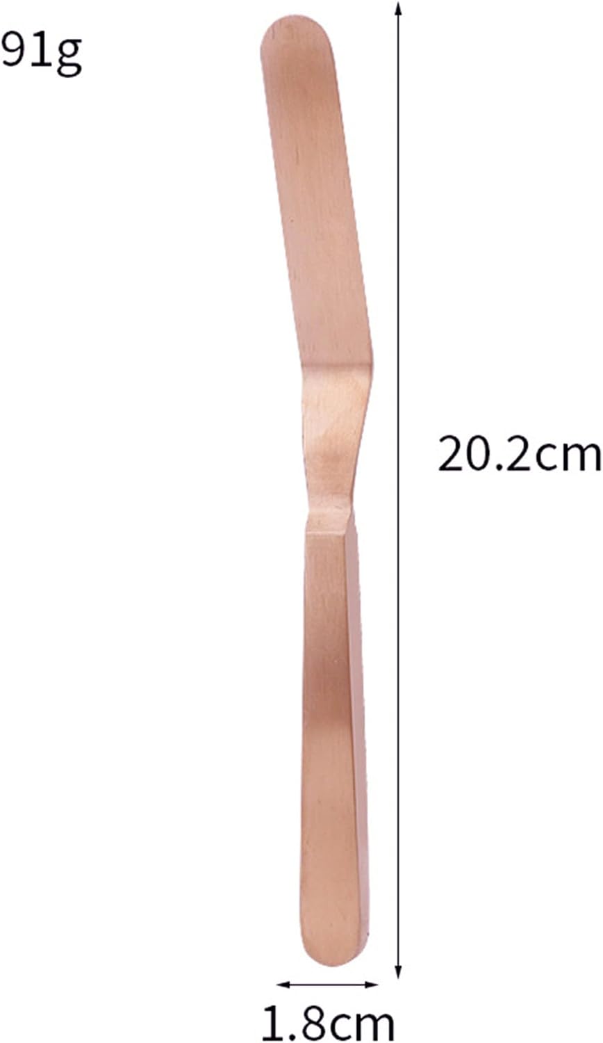 4 Pcs Stainless Steel Kitchen Chef Cooking Tweezers Precision Tongs Drawing Spoons Offset Spatula Set for Professional Chef Food Culinary Plating Decorating (Rose Golden)
