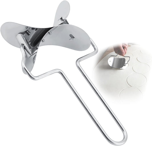 Dough Blender and Dumpling Maker - Stainless Steel Dumpling Wrapper, Dumpling wrapper cutter Circle Roller Mold Cooking Ravioli or Dumplings Utensils Kitchen Accessories