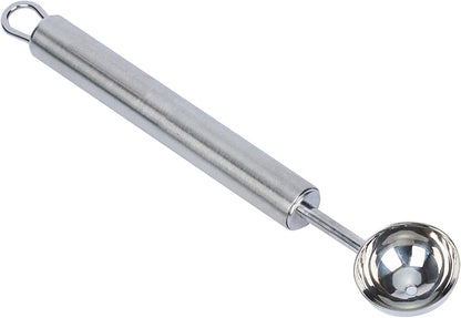 Restaurantware Stainless Steel Melon Baller - German Standard Fruit Scooper, Ergonomic Grip, Dishwasher Safe - Fruit Baller For Watermelon, Cantaloupe, Butter, DIY Fruit Platter