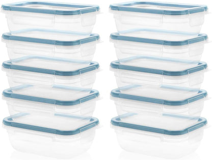 Snapware Plastic Total Solutions (5-Pack, 3 Cup) Food Storage Containers Set, Airtight & Leakproof Plastic Locking BPA-Free Lids Tupperware, Freezer Dishwasher Microwave Safe