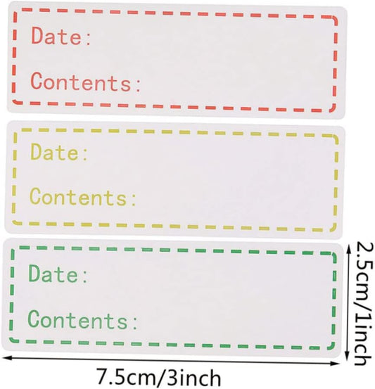 Housoutil Food Storage Date Labels 500 Piece Roll Removable Kitchen Refrigerator Stickers for Easy Organization No Residue for Food Containers and Grocery Storage