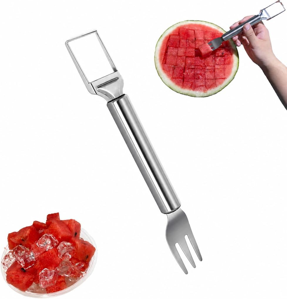 2 in 1 Stainless Steel Watermelon Slicer Fork