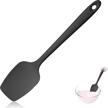 600ºF Heat Resistant Spatula, 11.34 inch High Heat Food Safe Semless Kitchen Silicone Scraper for Cooking Baking Mixing Scraping Stirring Nonstick Cookware Pan Bowl (Aqua Sky)