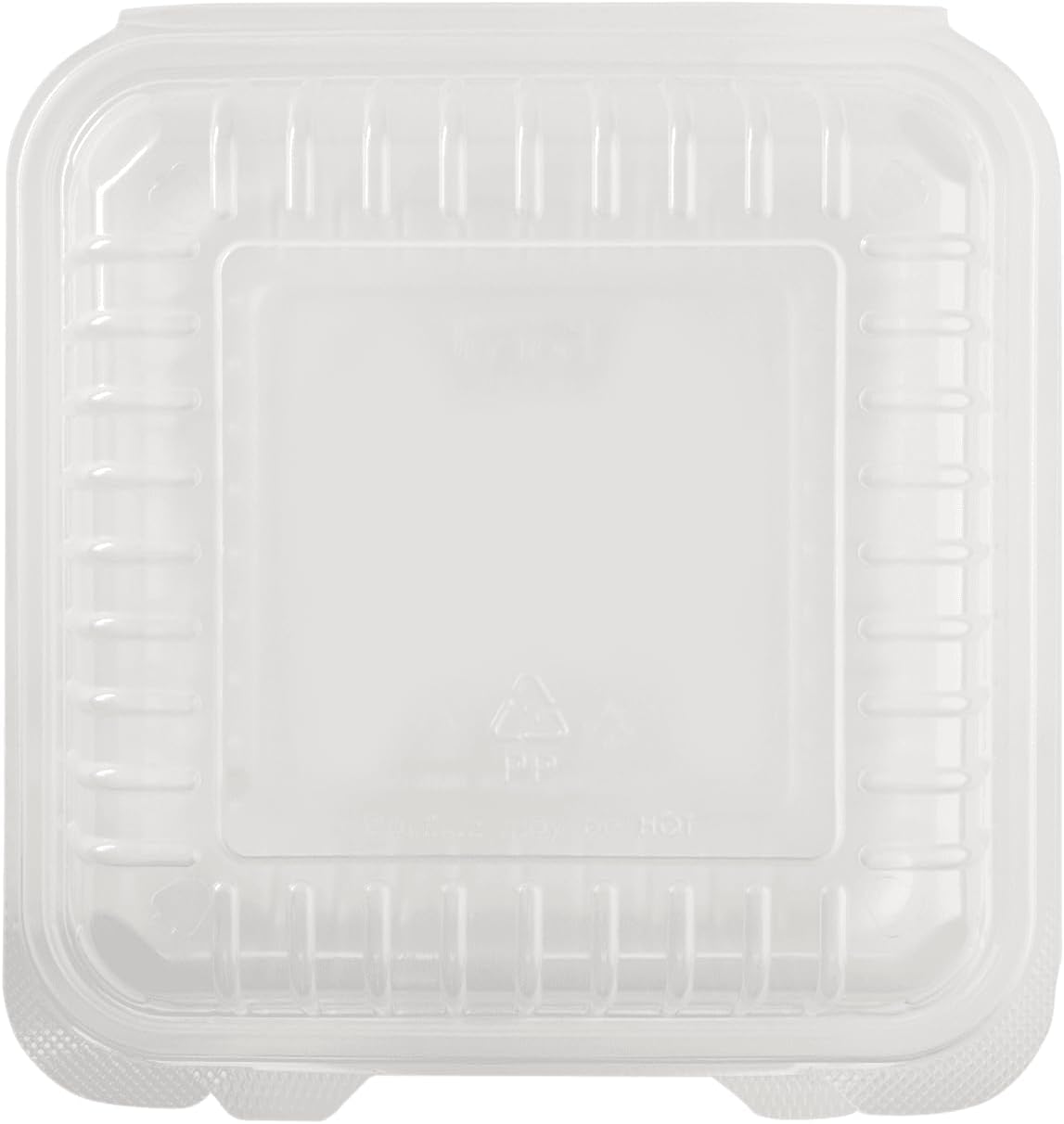 Karat FP-HC99PP-3CU 9"X 9" PP Hinged Containers 3 Compartment - (Case of 200)