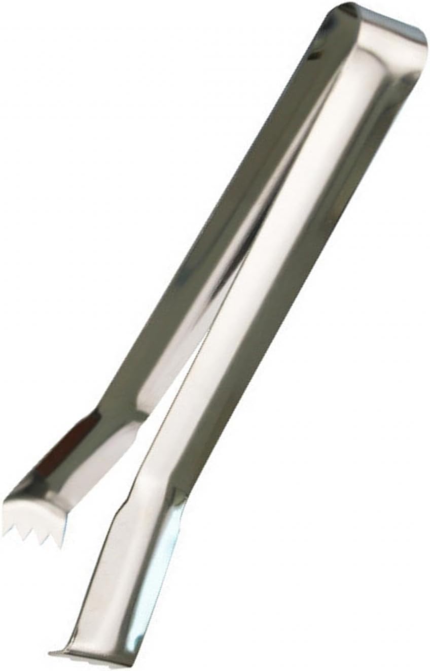 Stainless Steel Ice Tongs with Sawteeth Portable Barbecue Tongs Metal Tongs
