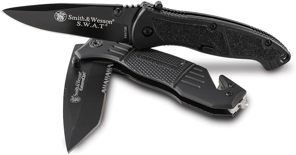 Smith & Wesson Benji 2.5in High Carbon S.S. Folding Keychain Knife with 1.75in Modified Tanto Blade and G10 Handle for Outdoor
