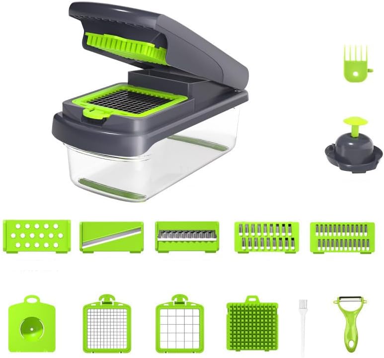 15 in 1 Vegetable Chopper with Container, Onion Chopper Mandoline Slicer