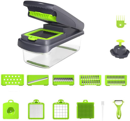 15 in 1 Vegetable Chopper with Container, Onion Chopper Mandoline Slicer