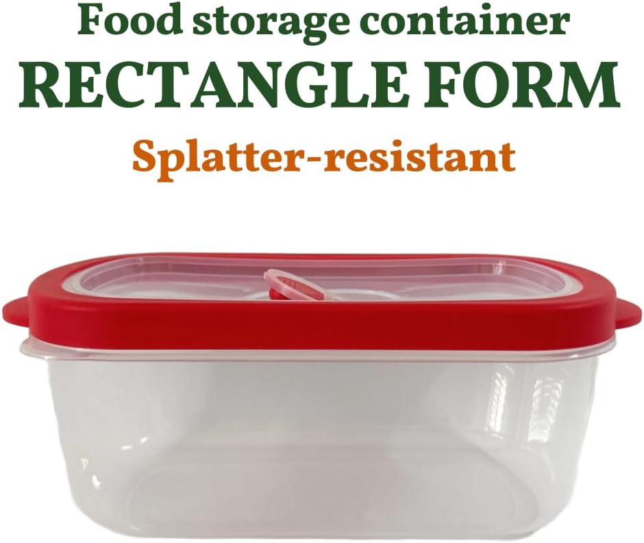 10-Piece Rectangle Food Storage Containers with Vented Lids, Airtight and BPA Free, Stackable, Microwave, Freezer, and Dishwasher Safe (GRAY)