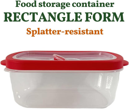 10-Piece Rectangle Food Storage Containers with Vented Lids, Airtight and BPA Free, Stackable, Microwave, Freezer, and Dishwasher Safe (GRAY)