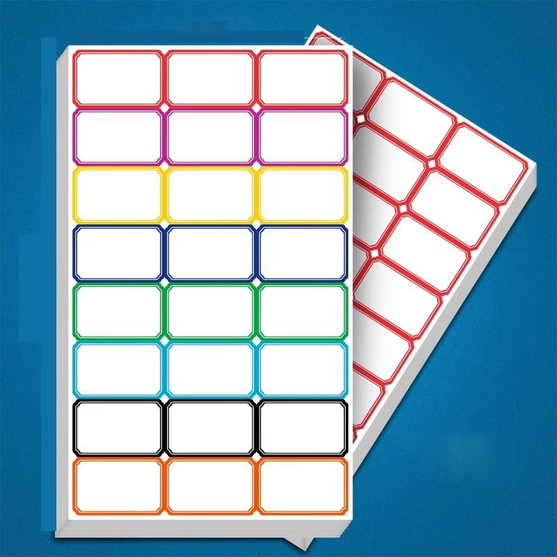 100-Pack Removable Freezer Labels, Waterproof Food Storage Stickers for Date & Contents Marking - Colors B