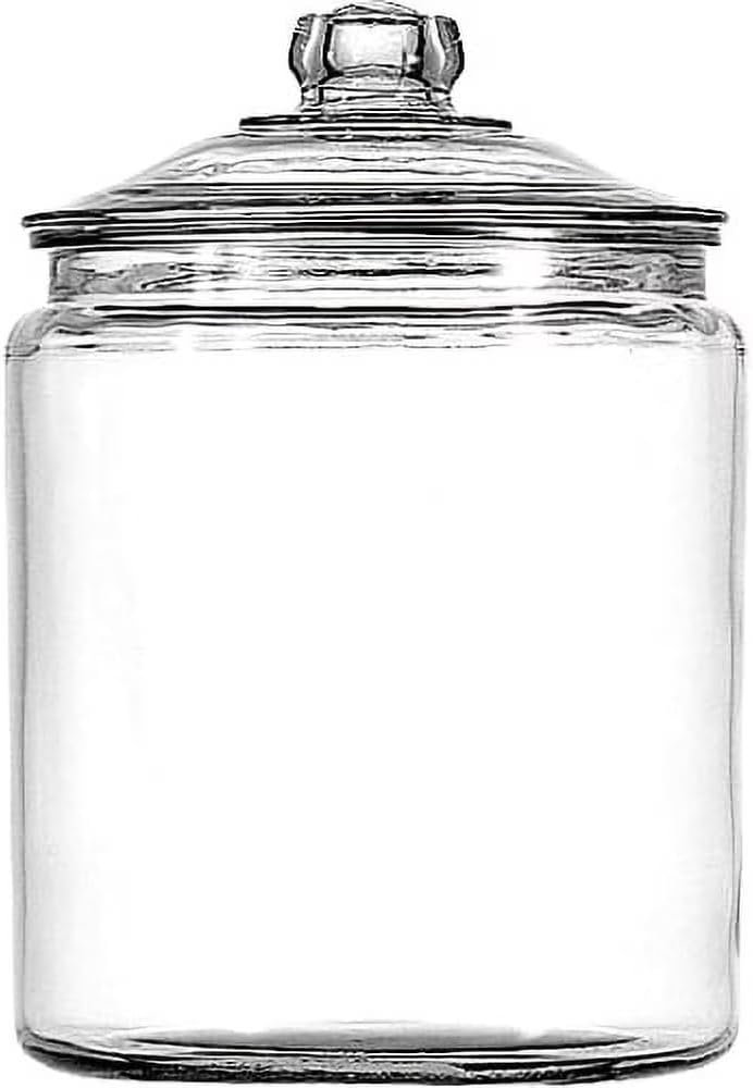 2 Gallon Glass Storage Jar with Airtight Lid, Food Container for Pantry Kitchen Organization, BPA Free Wide Mouth Clear Canister for Sugar Flour Rice Candy Dry Goods Display