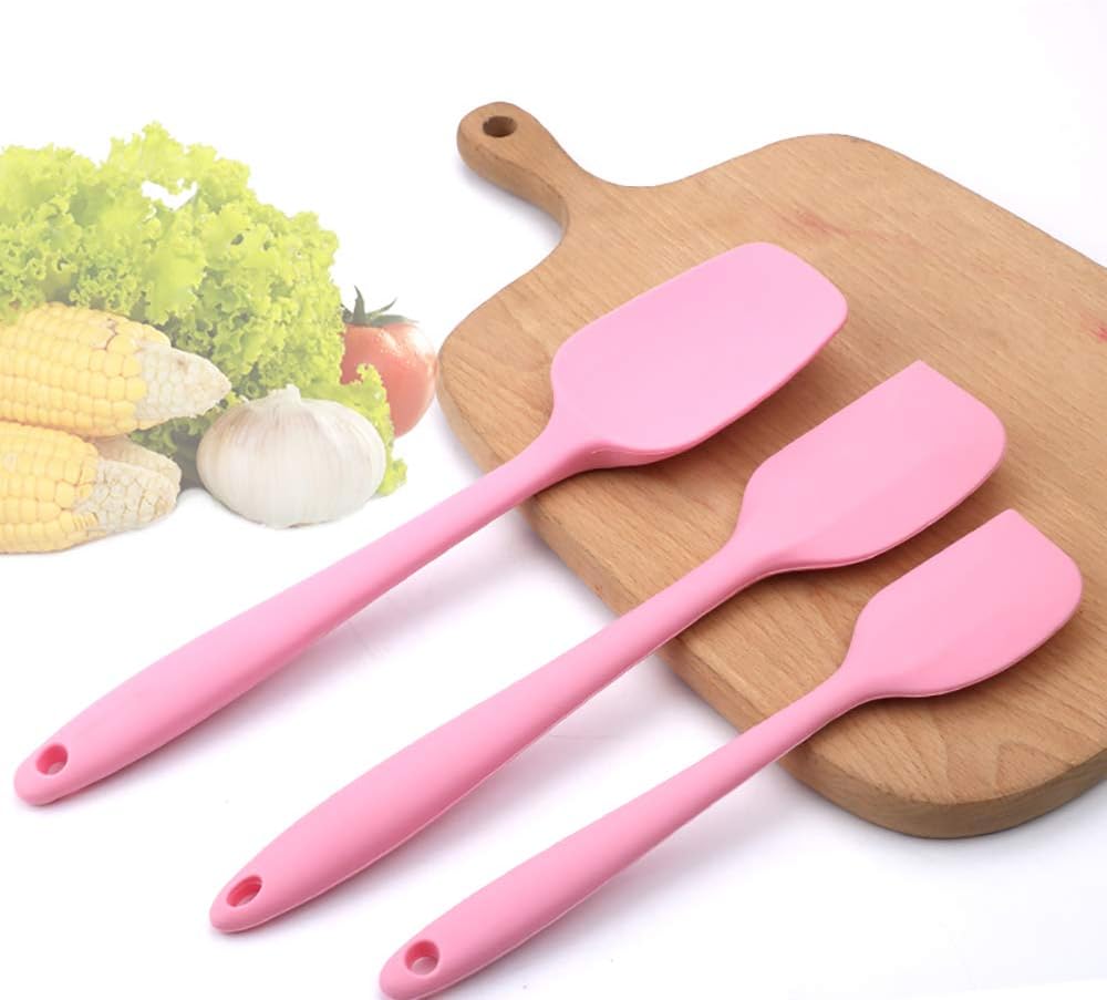 Silicone Spatulas Set, Rubber Spoon Spatula Heat Resistant Spoonula One Piece Design Seamless Spatula Non-Stick Scrapers Baking Mixing Tool (Dark Blue)