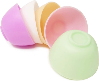 Honbay 5PCS Silicone Mixing Bowls Prep and Serve Bowls for Mixing Facial Mask or Holding Ingredient (8.5��5CM)