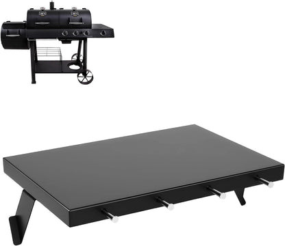 Upgraded Grill Table for Weber Kettle 22"/18"/26", Master Touch 22", Smokey Mountain, Recteq Pellet Grill RT-B380, Prep Station with Cutting Board, Basin, 4 Hooks, Shelf for Weber Kettle Accessories