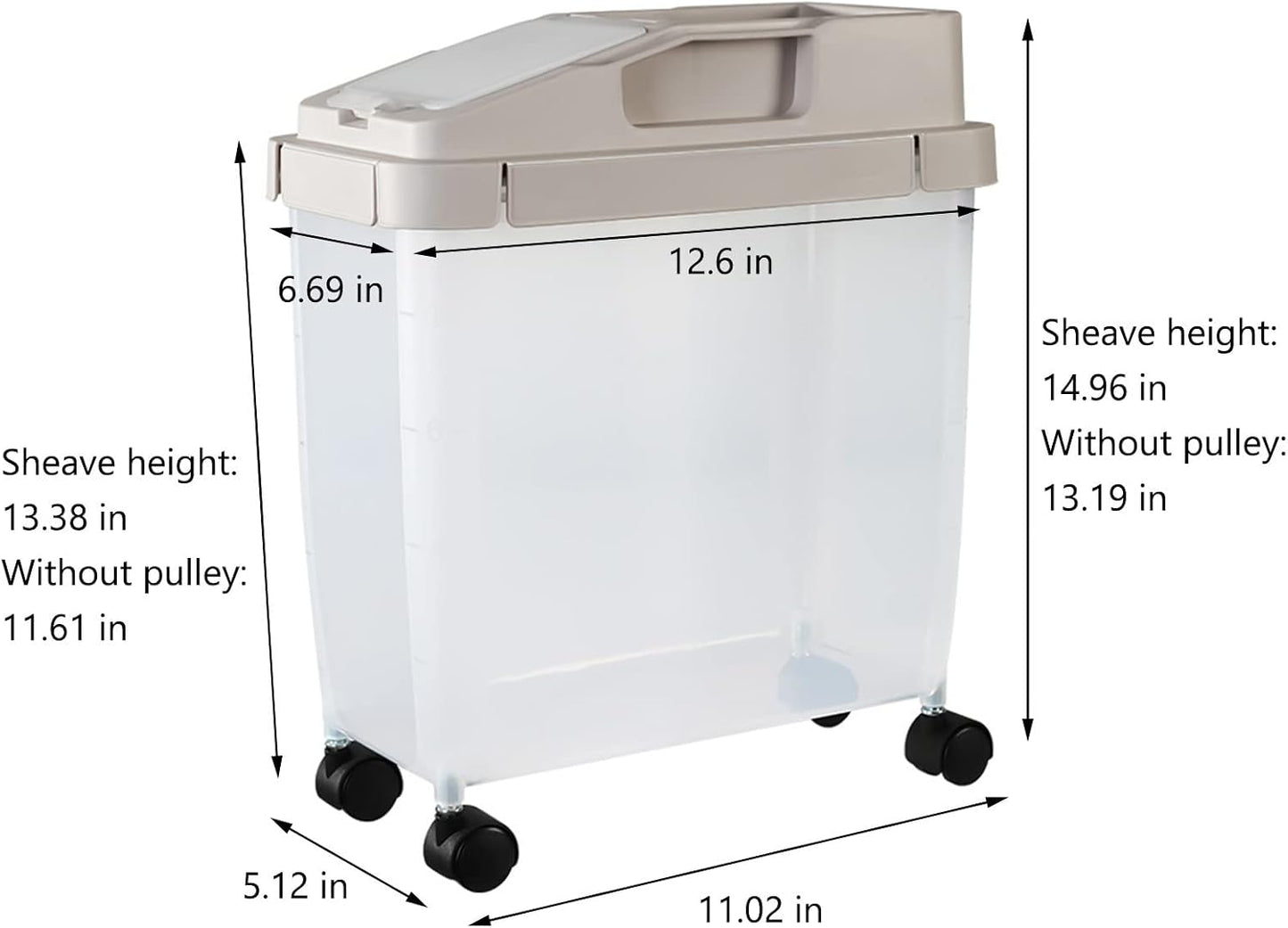 Rice Dispenser, Large Rice Container with Scale Measuring Cylinder, 2024 New Household Rice Storage Container with Time Scale, Cereal Dispenser Bucket, for Home Kitchen Pantry Organization