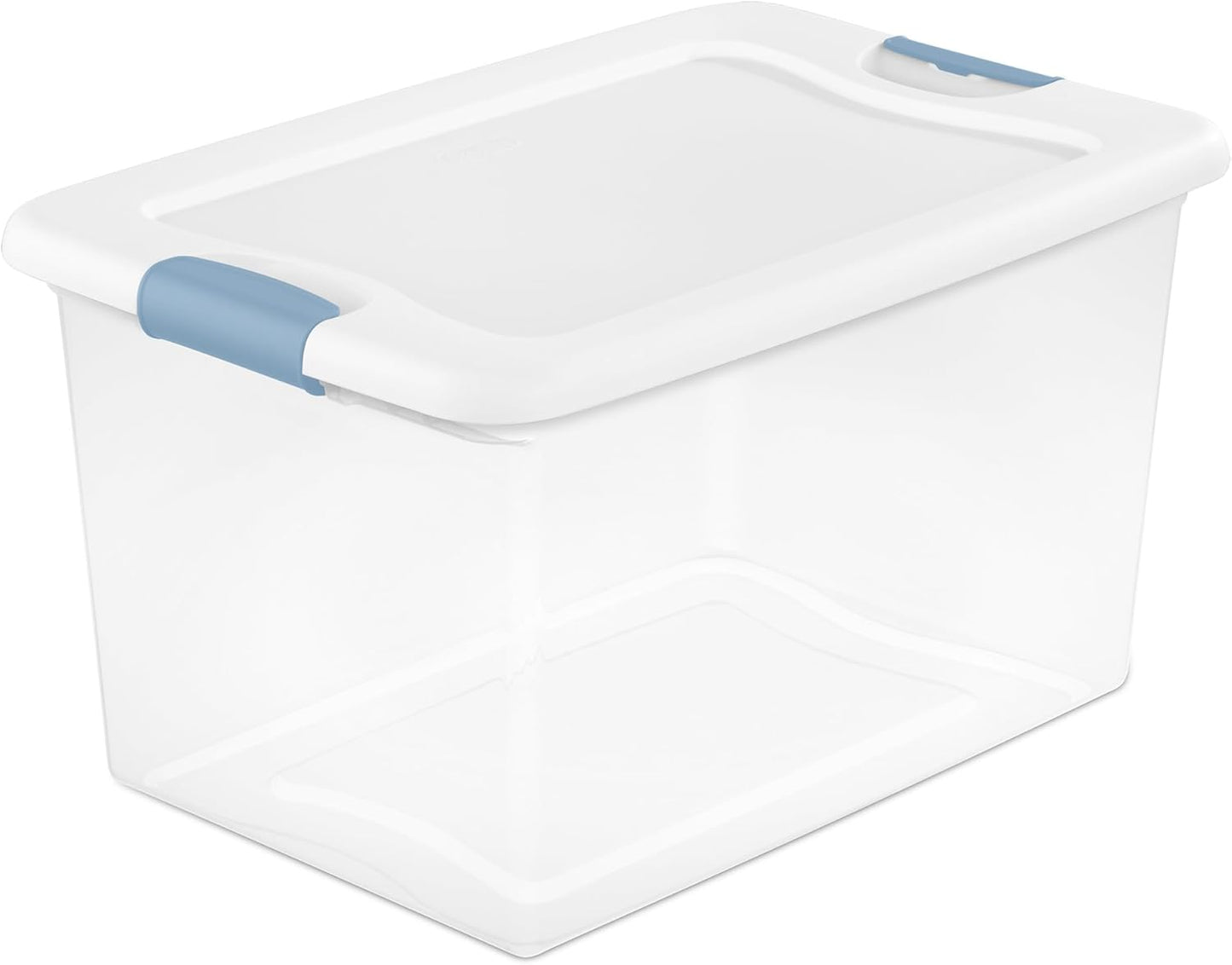 Sterilite 6-Pack Latching Box, Under Bed Storage Bins with Lids, Clear Plastic, 25 Quart - Heavy-Duty Organizing Containers for Closet, Bathroom, and Office