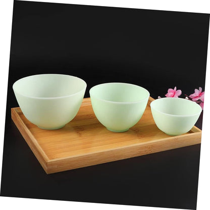 Didiseaon Odorless Anti-drop Silicone Mixing Bowl for Facial Masks Cooking Flexible Microwave Dishwasher Safe for Ingredients Sauces Medium Green