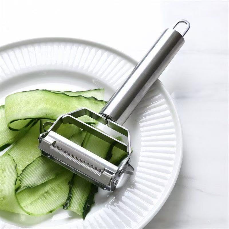 Potato Apple Vegetable Peelers for Kitchen,Vegetable Peeler Stainless Steel, Multifunction Vegetable Peeler Julienne Peeler for Kitchen (2-in-1 peeler)，Julienne Peeler Stainless