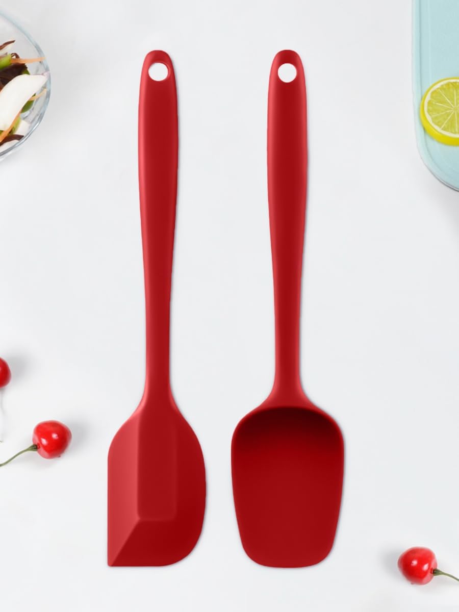 5-Pack Silicone Spatula Set – Heat-Resistant Baking, Cooking & Mixing Tools, Seamless Design, Non-Stick & Easy to Clean, Aqua Sky