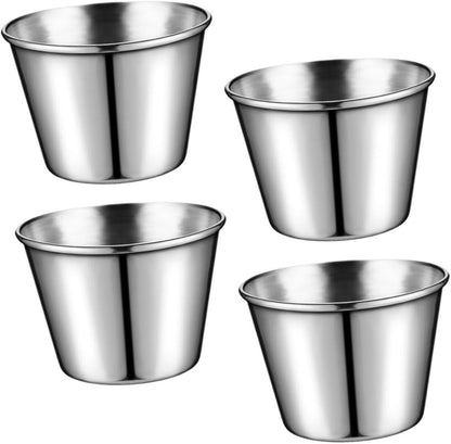 OUNONA 20pcs Stainless Steel Dipping Bowls Sauce Cups for Ketchup Condiments Appetizers for Restaurants and Home Use Versatile Kitchen Storage