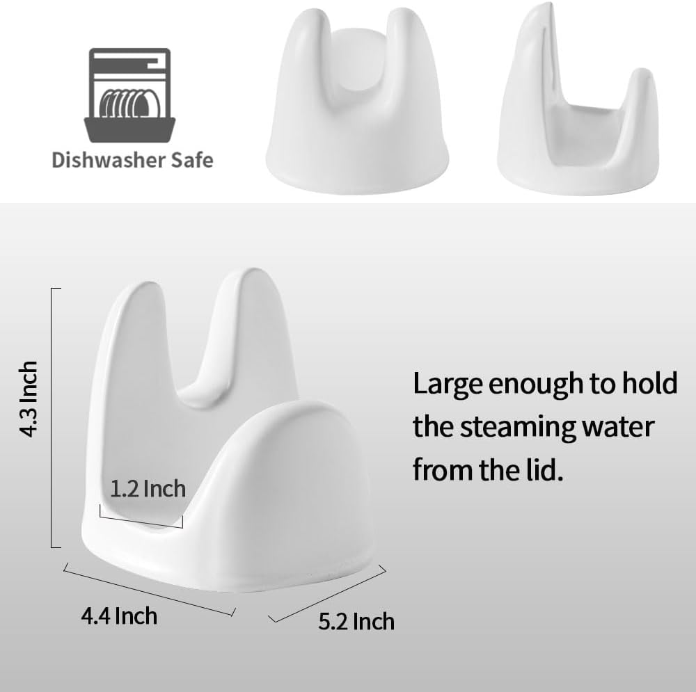 Nihow Ceramic Pot Lid Holder While Cooking for Kitchen Counter/Stove Top