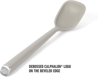 Calphalon Edge Silicone Spoon, Flexible Silicone Cooking Spoon with Reinforced Core, Heat-Resistant Nonstick-Safe Kitchen Spoon for Stirring, Mixing & Serving, Navy