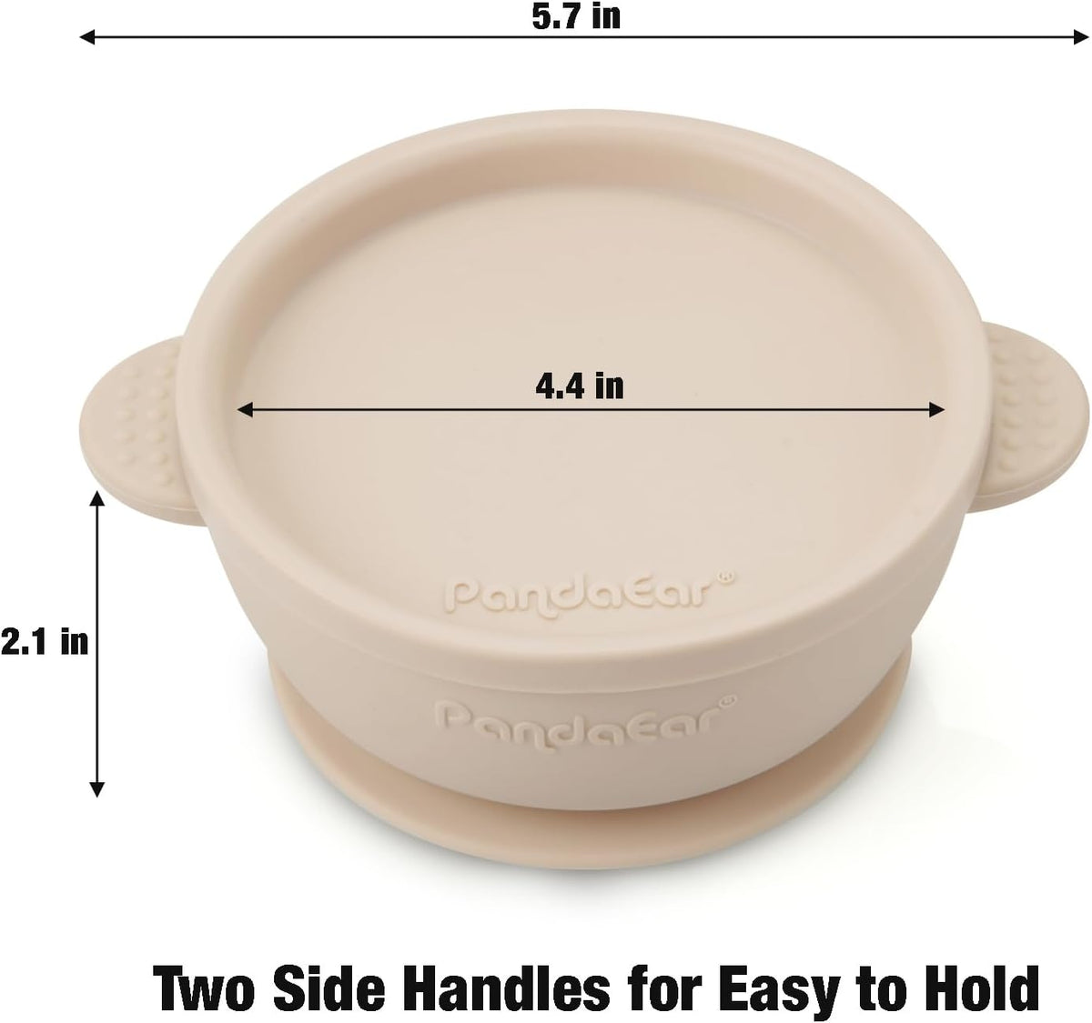 PandaEar 3 Pack Baby Bowls with Suction| Leak-Proof Stay Put Silicone Food Bowl with Lids for Babies Kids Toddlers Infants| Food Grade Soft Safe BPA-Free Silicone (Pink Rose Linen)