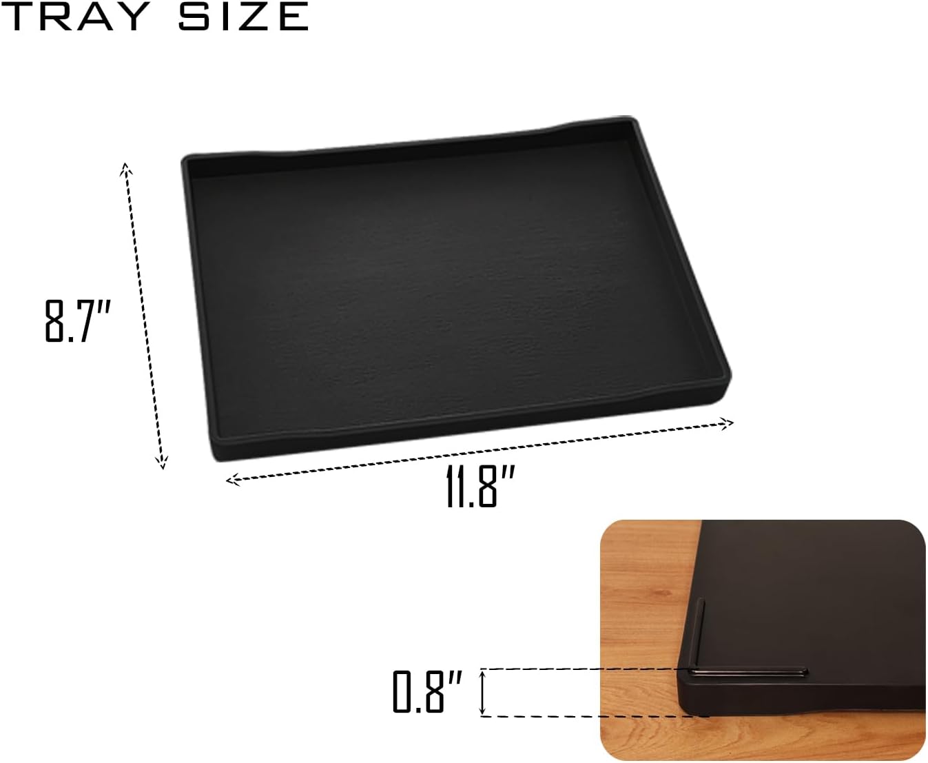 White Serving Tray (13.5 x 9.6 inch) for Serving Accessory, Elegant & Stackable Plastic Tray for Spa, Coffee, Drinks, Tea, Bar, Party, Seasoning, Perfume and Display Use.