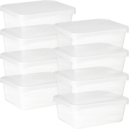 Quodac Food Storage Containers 4-Pack, 4.7 Cup Leakproof Lunch Boxes with Silicone Lids, Microwave & Dishwasher Safe, BPA-Free Meal Prep Containers