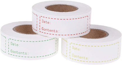 DOITOOL Food Storage Date Labels 500pcs Kitchen Record Stickers for Easy Food Identification Removable and Waterproof Date Stickers for Fridge and Freezer