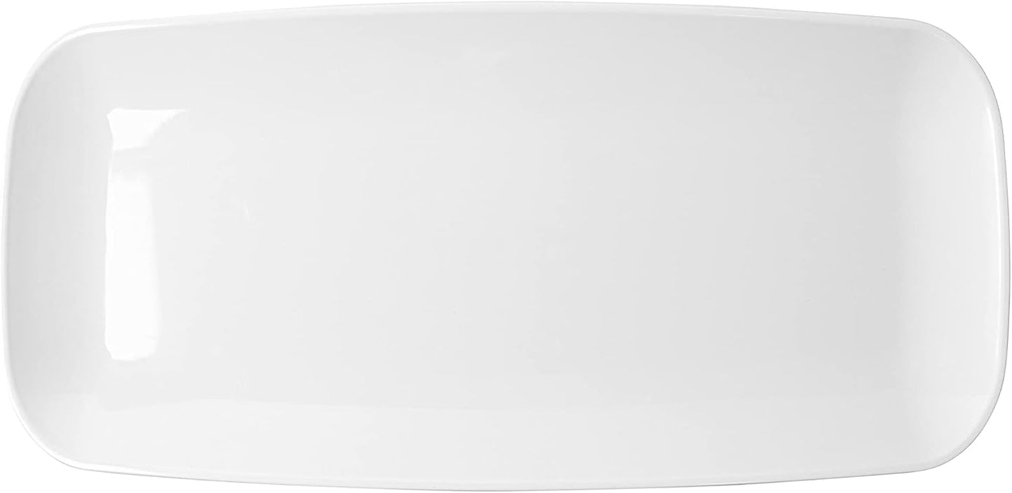 Plasticpro Plastic Serving Trays - Round Serving Platters with Gold Rim 14X14 Disposable Party DishPack of 2