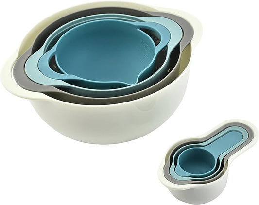 Plastic Nesting Bowls Set, 8 Pieces