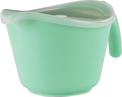 Batter Bowl With Pour Spout, Non-Slip Base,Space Saving Detachable Handle with Lid, 2 QT Heavy Duty BPA-Free Microwave & Dishwasher Safe (Fresh Lemons)