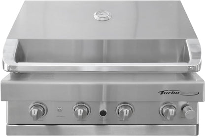 Turbo Elite 32-inch 4-Burner Built-In BBQ Gas Grill - Propane