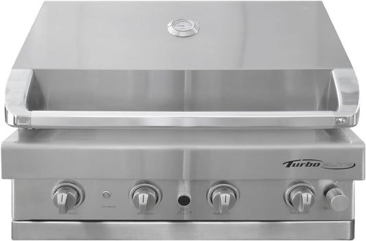 Turbo Elite 32-inch 4-Burner Built-In BBQ Gas Grill - Propane