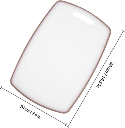 VALICLUD Multi-function Plastic Cutting Board Set, Non-slip Kitchen Chopping Boards with Juice Groove, Sturdy Home Kitchen Supply for Vegetable and Meat Prep