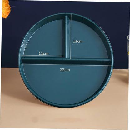 Divided Food Plate Three-compartment Pp Tray for Portion Control Stylish Breakfast Serving Food-grade Material for Dieting and Meal Prep