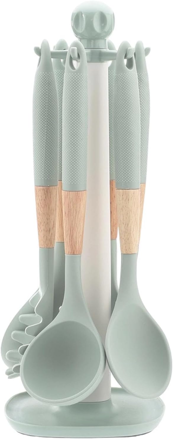 Cooking Utensils Set, With Holder, 1set, Silicone Kitchen Utensils Set, Silicone Spatulas, Food Grade Non Stick Coating Design, For Home Restaurant Camping