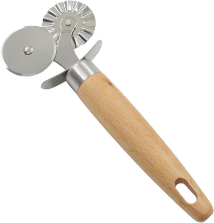 Double Wheel Dual-Head Pastry Cutter, 1Pcs