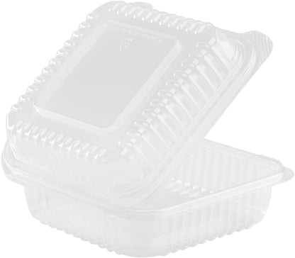 Karat FP-HC99PP-3CU 9"X 9" PP Hinged Containers 3 Compartment - (Case of 200)